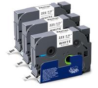 Lot de 3 rubans pour étiquettes XemaX compatibles avec Brother 9 mm TZe-221 TZ-221 Ub-221 Noir sur Blanc Cassette pour Brother P-Touch Etiqueteuse PT-1010 E110 H100R H110 H101C H108 E100 H100LB H105