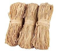Lot de 3 Rubans Sukh en Raphia - Paille pour Bouquets de Fleuriste, Décoration, Travaux Manuels, Emballage de Noël et d'Anniversaire