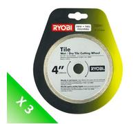 [LOT DE 3] RYOBI Disque de coupe Ø 102 mm pour carrelette LTS180M