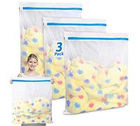 Lot de 3 Sac à Linge Sale, 60 x 60cm Filet à Linge, Filet Linge Machine à Laver Sac Filet de Lavage, Sac à Lavage du Linge à Mailles pour Blouse, Chaussure, Bas, Soutien-gorge, Lingerie