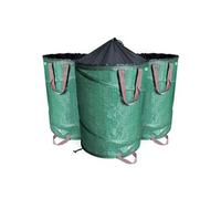 Lot de 3 Sac de Jardin Pop up de Grande Capacité en Polyéthylène avec Poignées