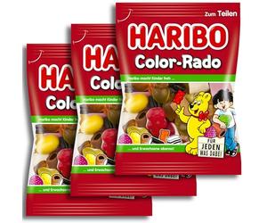 Lot de 3 sachets de couleur Haribo Color-Rado 3 x 175 g