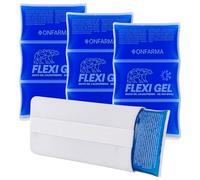 Lot de 3 sachets de glace réutilisable gel chaud et froid + poche - gelée bleue réutilisable au réfrigérateur congélateur ou micro-ondes - glace en sac - Chaud dans un sac - Glace synthétique