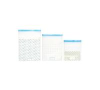 Lot de 3 sachets transparents réutilisables de congélation fermeture à zip - -