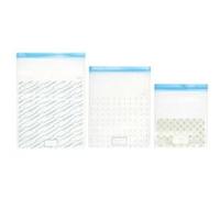 Lot de 3 sachets transparents réutilisables de congélation fermeture à zip - - ALTOBUY Transparent