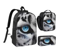 Lot de 3 sacs à dos 3 en 1 avec boîte à déjeuner isotherme, sac à déjeuner léger pour ordinateur portable de 43,2 cm, sac à déjeuner à bandoulière et trousse à crayons