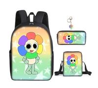 Lot de 3 sacs à dos avec porte-clés - 40,6 cm - Impression 3D - Sac à déjeuner haute capacité - Pour garçon et fille, a, 16in