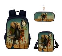 Lot de 3 sacs à dos italiens 3D, 40,6 cm, pour élèves et joueurs, porte-clés, cadeau adolescent