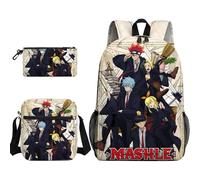 Lot de 3 sacs à dos Mash Burnedead Anime Cartable Citron Irvine/Lance Crown Sac à crayons Sac à bandoulière pour étudiant, Type 11, Taille unique, Sacs à dos de jour