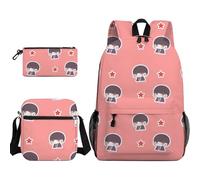 Lot de 3 sacs à dos Mash Burnedead Anime Cartable Citron Irvine/Lance Crown Sac à crayons Sac à bandoulière pour étudiant, Type 10., Taille unique, Sacs à dos de jour