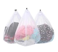 Lot de 3 sacs à linge en maille pour machine à laver, sacs de lavage en maille pour vêtements délicats, doublures de lit, jouets avec cordon de fermeture durable (3 tailles XXL 71 x 66 cm)