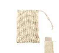 Lot de 3 Sacs à Savon pour Barres de Savon - Sac à Savon fabriqué à la Main avec Cordon de Serrage pour Ranger et Utiliser Les restes de Savon, Gommage Doux Pendant la Douche | Sac de Sauvetage de