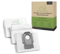 Lot de 3 sacs d'aspirateur réutilisables avec fermeture éclair pour Roborock Qrevo Curv, CurvX, MaxV, Slim, Master, Plus, Pro, Edge, Saros 10, 10R, Z70