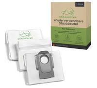 Lot de 3 sacs d'aspirateur s avec fermeture éclair pour Roborock Qrevo Curv CurvX MaxV Slim Master Plus Pro Edge Blanc.