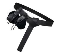 Lot de 3 sacs de ceinture médiévaux en cuir PU pour cosplay, porte-monnaie, ceinture médiévale, décoration pour Halloween, Couleur : noir., Taille unique