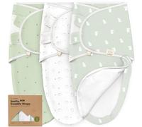 Lot de 3 Sacs de Couchage à Fermeture éclair Pour Bébé - Sac de Couchage Pour Nouveau-né de 0 à 3 mois, Langes à Fermeture éclair Faciles à Changer Pour Nouveau-né,Couvertures d'emmaillotage(Bunnies)