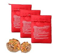 Lot de 3 sacs de cuisson pour pommes de terre cuites au four, réutilisables et lavables pour four à micro-ondes, parfaits pour cuire à la vapeur des ignames, du maïs