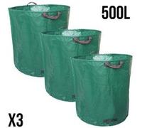 Linxor - Lot de 3 sacs de déchets 500L en PP 150g/m² autoportants