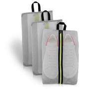 Lot de 3 sacs de rangement multifonctionnels étanches pour chaussures, cosmétiques, avec poignée, sac de rangement de voyage, sac de rangement anti-poussière pour homme et femme, gris, Design