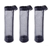 Lot de 3 sacs de rangement muraux de cuisine avec design rond pour l'organisation de la maison et le rangement des ordures en gris et jaune (noir)