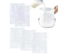 Lot de 3 sacs filtrants à mailles fines de 200 mailles avec 2 sacs filtrants à mailles fines de 300 mailles, sacs filtrants à lait de soja, sacs filtrants à lait de noix, filtre à vin, convient pour