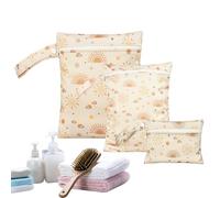 Lot de 3 sacs humides pour maillots de bain, sac de sport - Organiseur de voyage imperméable pour les couches pour le camping, la piscine et les excursions, Attribut individuel, Voir description, Voir