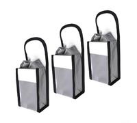 Lot de 3 sacs ignifuges pour batteries - Pochette de protection ignifuge pour batteries au lithium utilisées dans les UAV, l'électronique de loisirs et les outils électriques