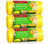 Lot de 3 sacs poubelle avec parfum d'agrumes frais - 30 litres (60 pièces) - Lot de 3 (3 x 20 pièces) - Idéal pour le bureau, la maison et la salle de bain