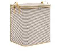 Lot de 3 sacs rangement grande capacité for vêtements, couettes, couvertures pliables, conteneurs avec poignée for organiser la garde-robe chambre à coucher(Cafe,50x35x46cm)
