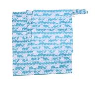 Lot de 3 sacs secs et humides pour couches en tissu pour bébé, imperméables, réutilisables, organisateur de rangement pour voyage, plage, natation, yoga, articles pour bébé, tissu (baleine blanche)