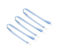 Lot de 3 sangles d'épaule de rechange pour sac à bandoulière de 125 cm x 2 cm - Réglable et pivotant - Boucle à crochet - Pour sac à bandoulière - Bleu ciel