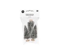 Lot de 3 sapins de Noël en bois gris 7 cm