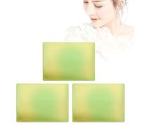 Lot de 3 savons antibactériens au citron pour le corps avec beurre de karité, pour éclaircir et hydrater les peaux grasses ou sèches, hydratation nourrissante et mousse crémeuse pour une peau