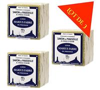 Lot de 3 savons de MARSEILLE à L'HUILE D'OLIVE - Cubes de 600g - Marius Fabre …