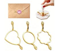 Lot de 3 Sceaux en Métal Doré pour Cire à Cacheter, Formes Rondes, Florale et Cœur, 2,5 cm, Pour Mariage Scrapbooking Enveloppes Cadeaux Vin