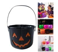 Lot de 3 seaux d'Halloween de 15,2 cm - Jack O Candy - Seau à bonbons - Chaudron ou citrouille - Fournitures de fête d'Halloween - Htw96 (E, taille unique)
