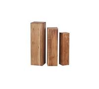 Lot de 3 sellettes carrées 24,5, 20 et 15 cm en acacia massif