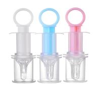 Lot de 3 seringues pour bébé en silicone avec distributeur liquide sur les deux côtés anti-étouffement