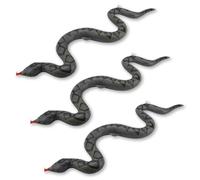 Lot de 3 Serpents Gonflables, 95x25cm Grands Serpents Gonflables Flotteurs de Piscine Réalistes en PVC Décorations sur Le Thème la Jungle pour Halloween Fête au Bord la Piscine ou au Jardin