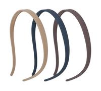 Lot de 3 serre-têtes fins Pour femme Avec pinces Zigzag Dents Antidérapants Lunettes de soleil confortables Marron clair, marron foncé et noir