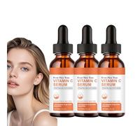 Lot de 3 sérums anti-âge à la vitamine C pour le visage avec de l'acide hyaluronique et de la vitamine E pour réduire les rides, les ridules, améliorer les taches sombres, réduire les pores