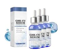 Lot de 3 sérums anti-âge aux peptides en cuivre avec acide hyaluronique, 30 ml, sérum essence de peptide de cuivre, réduit les ridules, améliore l'élasticité de la peau, hydrate intensément