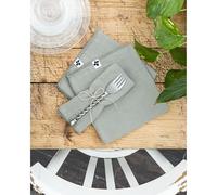 Lot de 3 Serviettes 40 x 40 cm - Double Gaze de Coton - Gaïa Eucalyptus