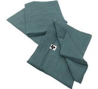 Lot de 3 Serviettes 40x40cm Gaze de Coton Canard - OUREA - ALTOBUY Bleu