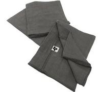 Lot de 3 Serviettes 40x40cm Gaze de Coton Granit - OUREA - ALTOBUY Gris