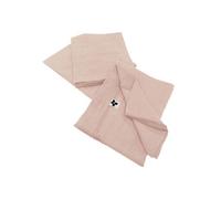 AltoBuy OUREA - Lot de 3 Serviettes 40x40cm Gaze de Coton Guimauve