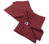Lot de 3 Serviettes 40x40cm Gaze de Coton Lie de Vin - OUREA - ALTOBUY Rouge