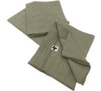 Lot de 3 Serviettes 40x40cm Gaze de Coton Romarin - OUREA - ALTOBUY Vert