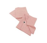 Lot de 3 Serviettes 40x40cm Gaze de Coton Rose Pêche - OUREA -