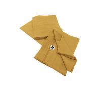 Lot de 3 Serviettes 40x40cm Gaze de Coton Safran - OUREA - ALTOBUY Jaune